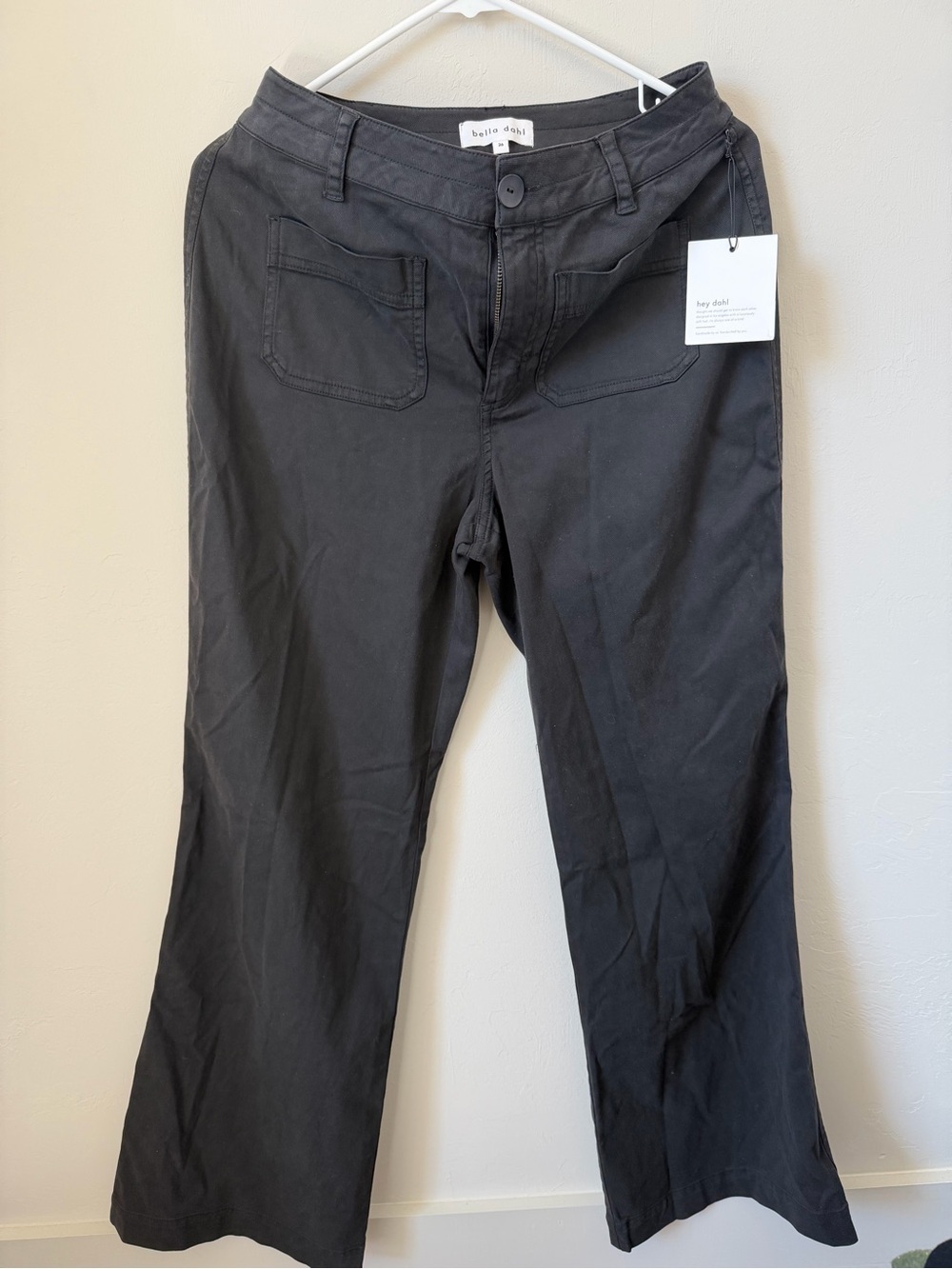 Bella Dahl Black Wide-Leg Chinos
